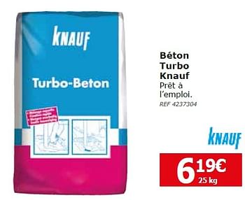 Promotions Béton turbo knauf - Knauf - Valide de 01/03/2016 à 21/03/2016 chez BricoPlanit