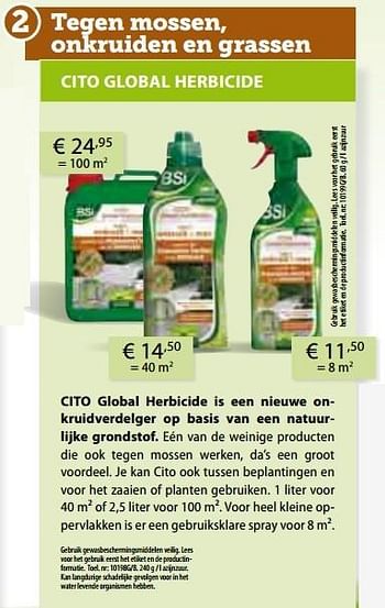 Promotions Cito global herbicide - BSI - Valide de 07/03/2016 à 31/10/2016 chez Multi Bazar