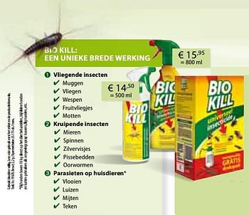 Promoties Bio kill: een unieke brede werking vliegende insecten - BSI - Geldig van 07/03/2016 tot 31/10/2016 bij Multi Bazar