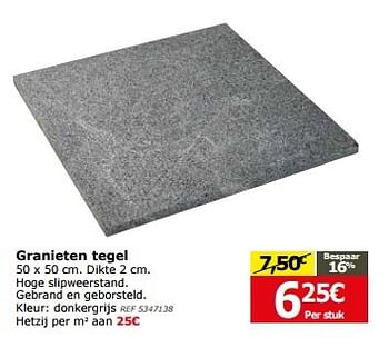 Promoties Granieten tegel - Huismerk - BricoPlanit - Geldig van 01/03/2016 tot 21/03/2016 bij BricoPlanit
