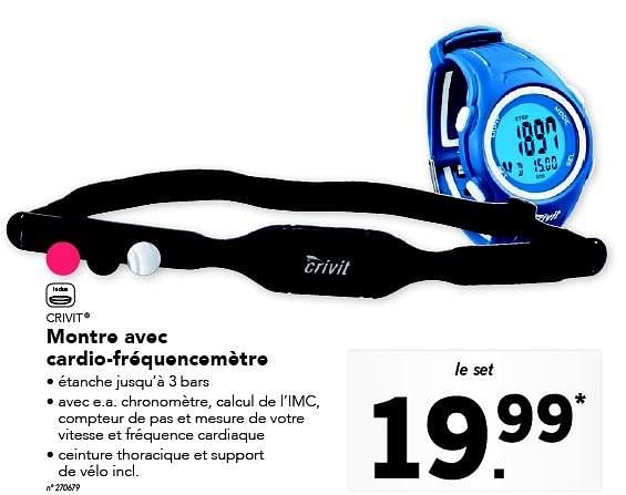 Crivit Montre avec cardio fr quencem tre En promotion chez Lidl