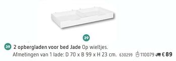 Promotions 2 opbergladen voor bed jade - Produit maison - Dreamland - Valide de 08/03/2016 à 17/03/2017 chez Dreamland