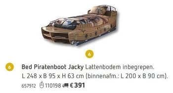 Promoties Bed piratenboot jacky - Huismerk - Dreamland - Geldig van 08/03/2016 tot 17/03/2017 bij Dreamland