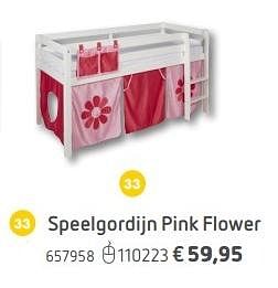 Promoties Speelgordijn pink flower - Huismerk - Dreamland - Geldig van 08/03/2016 tot 17/03/2017 bij Dreamland
