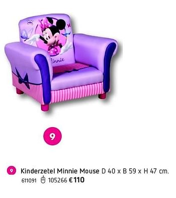 Promotions Kinderzetel minnie mouse - Produit maison - Dreamland - Valide de 08/03/2016 à 17/03/2017 chez Dreamland