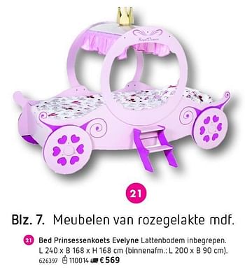Promoties Bed prinsessenkoets evelyne lattenbodem inbegrepen - Huismerk - Dreamland - Geldig van 08/03/2016 tot 17/03/2017 bij Dreamland