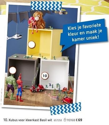 Promoties Kubus voor kleerkast basil wit - Huismerk - Dreamland - Geldig van 08/03/2016 tot 17/03/2017 bij Dreamland