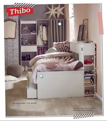 Promoties Bed thibo wit - Huismerk - Dreamland - Geldig van 08/03/2016 tot 17/03/2017 bij Dreamland
