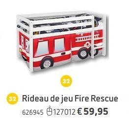 Promoties Rideau de jeu fire rescue - Huismerk - Dreamland - Geldig van 08/03/2016 tot 17/03/2017 bij Dreamland