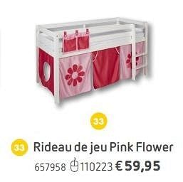 Promoties Rideau de jeu pink flower - Huismerk - Dreamland - Geldig van 08/03/2016 tot 17/03/2017 bij Dreamland