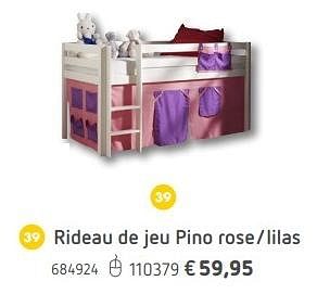 Promotions Rideau de jeu pino rose-lilas - Produit maison - Dreamland - Valide de 08/03/2016 à 17/03/2017 chez Dreamland