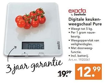 totaal agenda Fitness Exacta Exacta digitale keukenweegschaal pure - Promotie bij Blokker