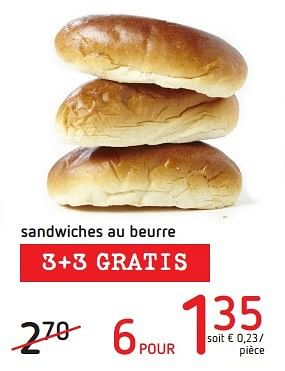 Promotions Sandwiches au beurre - Produit maison - Eurospar - Valide de 10/03/2016 à 23/03/2016 chez Eurospar (Colruytgroup)