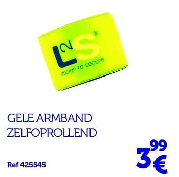 Promoties Gele armband zelfoprollend - Huismerk - Auto 5  - Geldig van 22/03/2016 tot 31/03/2017 bij Auto 5