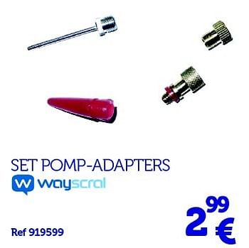 Promotions Set pomp-adapters - Wayscrall - Valide de 22/03/2016 à 31/03/2017 chez Auto 5