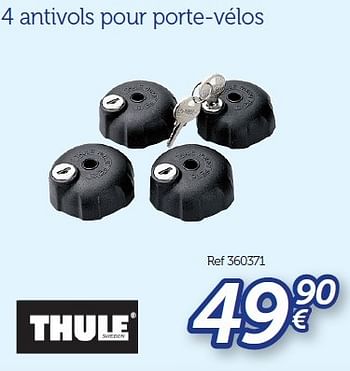 Promoties Accessoires porte-vélos 4 antivols pour porte-vélos - Thule - Geldig van 25/03/2016 tot 31/03/2017 bij Auto 5