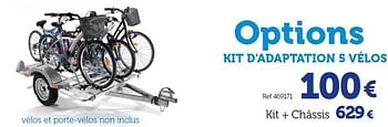 Promotions Options kit d`adaptation 5 vélos - Norauto - Valide de 25/03/2016 à 31/03/2017 chez Auto 5