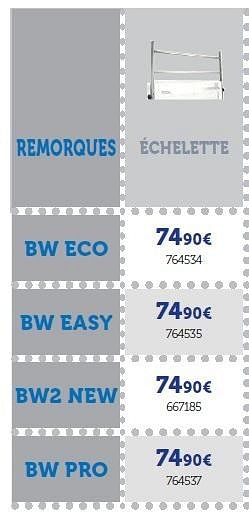 Promoties Échelette bw eco - Huismerk - Auto 5  - Geldig van 25/03/2016 tot 31/03/2017 bij Auto 5