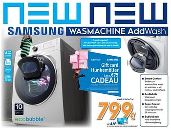 Samsung Samsung wasmachine add wash Promotie bij Krefel