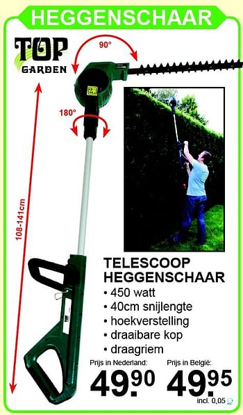 Activeren kosten nadering Top Garden Telescoop heggenschaar - Promotie bij Van Cranenbroek