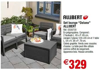 Promotions Set lounge delano allibert - Allibert - Valide de 05/04/2016 à 18/04/2016 chez Brico