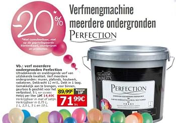 Promoties Verf meerdere ondergronden perfection - Perfection - Geldig van 05/04/2016 tot 25/04/2016 bij BricoPlanit