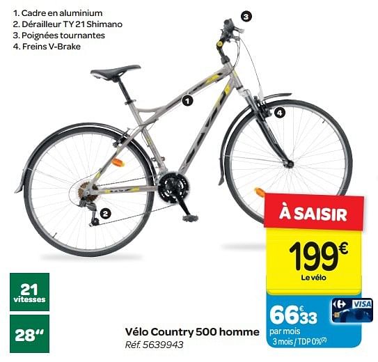 Vélo discount homme carrefour