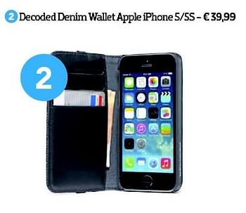 Promoties Decoded denim wallet apple iphone 5 5s - Apple - Geldig van 01/04/2016 tot 30/04/2016 bij Coolblue