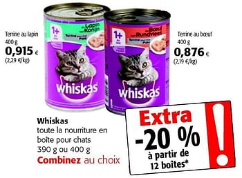 Promotion Colruyt Whiskas Toute La Nourriture En Boite Pour Chats Whiskas Animaux Accessoires Valide Jusqua 4 Promobutler