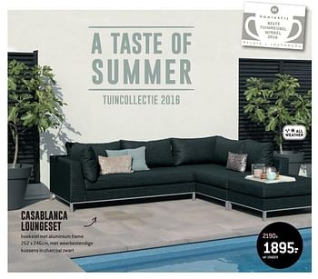 Promoties Casablanca loungeset - Huismerk - Free Time - Geldig van 11/04/2016 tot 06/06/2016 bij Freetime