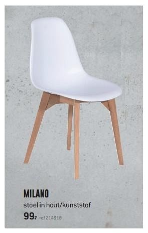Promoties Milano stoel in hout-kunststof - Huismerk - Free Time - Geldig van 11/04/2016 tot 06/06/2016 bij Freetime