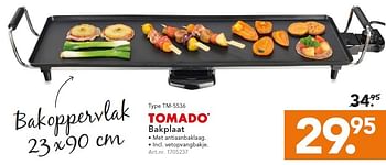 Promoties Tomado bakplaat tm-5536 - Tomado - Geldig van 11/04/2016 tot 24/04/2016 bij Blokker