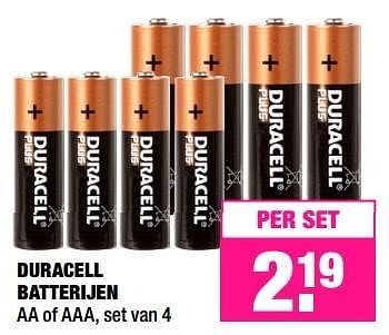 Promotions Duracell batterijen - Produit Maison - Big Bazar - Valide de 11/04/2016 à 24/04/2016 chez Big Bazar