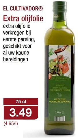 Promoties Extra olijfolie - El Cultivador - Geldig van 13/04/2016 tot 19/04/2016 bij Aldi