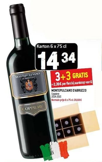 Promoties Montepulciano d`abruzzo - Rode wijnen - Geldig van 13/04/2016 tot 19/04/2016 bij Smatch