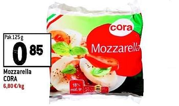 Promoties Mozzarella cora - Cora - Geldig van 13/04/2016 tot 19/04/2016 bij Match