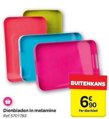 Promotions Dienbladen in melamine - Produit maison - Carrefour  - Valide de 13/04/2016 à 25/04/2016 chez Carrefour