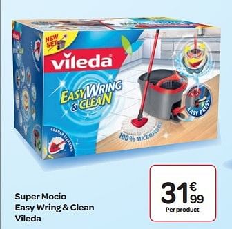 Promoties Super mocio easy wring + clean vileda - Vileda - Geldig van 13/04/2016 tot 25/04/2016 bij Carrefour