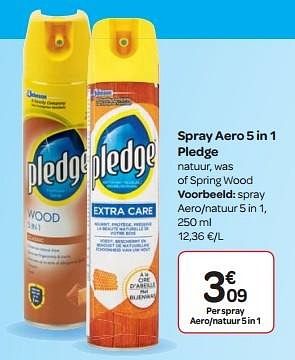 Promoties Spray aero 5 in 1 pledge - Pledge - Geldig van 13/04/2016 tot 25/04/2016 bij Carrefour