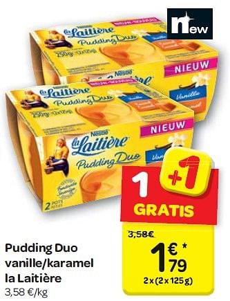 Promotions Pudding duo vanille-karamel la laitière - Nestlé - Valide de 13/04/2016 à 25/04/2016 chez Carrefour