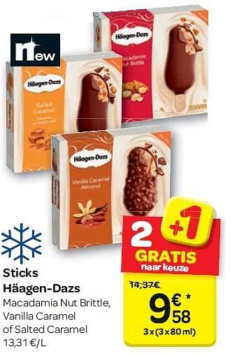 Promoties Sticks häagen-dazs - Haagen-Dazs - Geldig van 13/04/2016 tot 25/04/2016 bij Carrefour