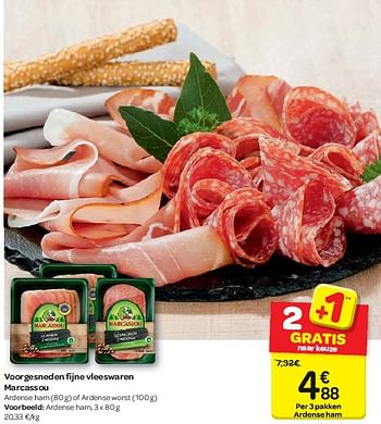 Promotions Voorgesneden fijne vleeswaren marcassou - Marcassou - Valide de 13/04/2016 à 25/04/2016 chez Carrefour