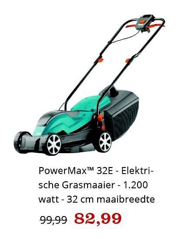 Promoties Powermax 32e elektrische grasmaaier - Gardena - Geldig van 09/04/2016 tot 24/04/2016 bij Bol.com