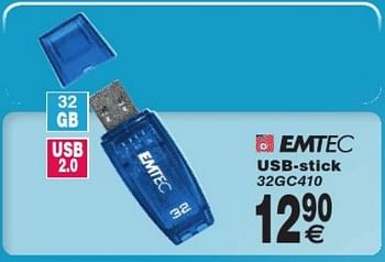 Promoties Emtec usb-stick 32gc410 - Emtec - Geldig van 12/04/2016 tot 25/04/2016 bij Cora