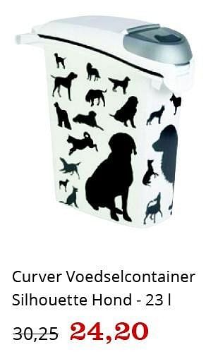 Promoties Curver voedselcontainer silhouette hond - Curver - Geldig van 09/04/2016 tot 24/04/2016 bij Bol.com