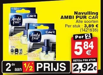 Promoties Navulling ambi pur car - Ambi Pur - Geldig van 12/04/2016 tot 25/04/2016 bij Cora