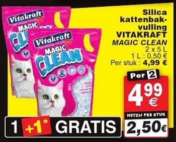 Promoties Silica kattenbakvulling vitakraft magic clean - Vitakraft - Geldig van 12/04/2016 tot 25/04/2016 bij Cora
