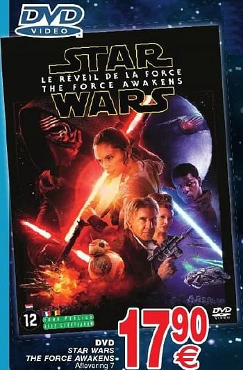 Promoties Dvd star wars the force awakens - Star Wars - Geldig van 12/04/2016 tot 25/04/2016 bij Cora