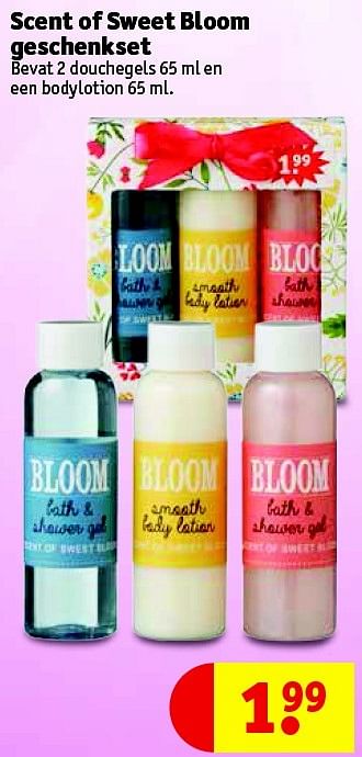 Promotions Scent of sweet bloom geschenkset - Bloom - Valide de 12/04/2016 à 17/04/2016 chez Kruidvat