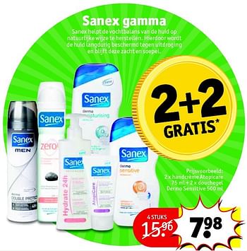 Promoties Handcrème atopicare + douchegel dermo sensitive - Sanex - Geldig van 12/04/2016 tot 17/04/2016 bij Kruidvat